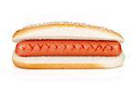 Original hot dog. Isolated on white background