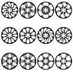 Car  alloy wheels, vector illustration