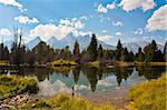 Teton Reflection in Grand Teton National Park,USA