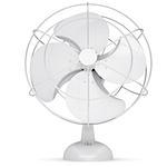 White desk fan. Isolated render on a white background