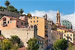 View on buildings of Ventimiglia, Italy. GPS information is in the file