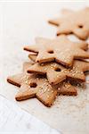 gingerbread cookies with brown sugar on brown paper