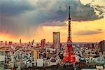 Skyline of Tokyo, Japan at Tokyo Tower.