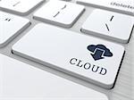 Cloud Technology Concept. Button on Modern Computer Keyboard with Word Partners on It.