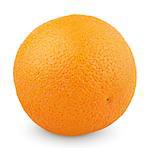 Ripe orange fruit isolated on white with clipping path