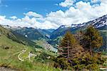 Summer Alps mountain view from pass Passo del San Gottardo (Switzerland)