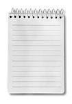 High resolution isolated spiral notepad with clipping path