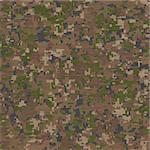 Camouflage in Traditional Swampy Green and Beige. Seamless Tileable Texture.