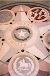 View of the floor inside the Rotunda of the Texas state capitol building, Austin, Texas, USA