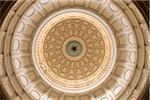 View of the ceiling inside the Rotunda of the Texas state capitol building, Austin, Texas, USA