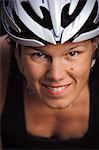 Portrait of woman cyclist