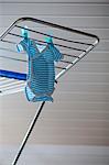 Baby Clothes Drying On Clothes Horse, Munich, Bavaria, Germany