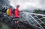 Group Of Mountain Bikers, Schwangau-Bleckenau, Bavaria, Germany