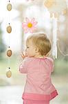 Little Girl Looking At Easter Decoration, Osijek, Croatia, Euope