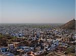 Overview of old quarter of Bundi, India