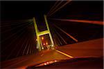 On the Talmadge Memorial Bridge at Night, Savannah, Georgia, USA