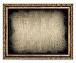 frame with empty canvas isolated on white