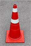 New traffic cone on the road.