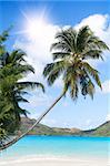 Mahe island, Seychelles. The island of dreams. White coral beach sand.