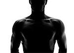 Muscular silhouette of a young man - upper body