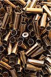 Close-up of Empty 44 Magnum Gun Cartridges, Studio Shot
