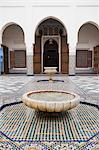 Marrakech Museum, fountain in the interior, Old Medina, Marrakech, Morocco, North Africa, Africa