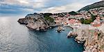 Fort Lovrijenac (St. Lawrence Fortress) and the coastline from the Old City Walls, Dubrovnik, Dalmatian Coast, Adriatic, Croatia, Europe