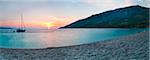 Brac Island, Zlatni Rat Beach at sunset, Bol, Dalmatian Coast, Adriatic, Croatia, Europe