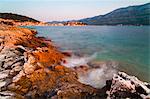 Korcula Town at sunrise, Korcula Island, Dalmatian Coast, Adriatic, Croatia, Europe