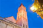 Cathedral of St. Lawrence (Katedrala Sv. Lovre) at night, Trogir, UNESCO World Heritage Site, Dalmatian Coast, Croatia, Europe