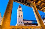 St. Lawrence Cathedral (Katedrala Sv. Lovre) at night, Trogir, UNESCO World Heritage Site, Dalmatian Coast, Croatia, Europe