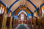 Inuit village church, Ittoqqortoormiit, Scoresbysund, Northeast Greenland, Polar Regions