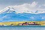 The harbour town of Puerto Natales, Patagonia, Chile, South America