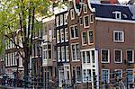 Gabled canal houses, Amsterdam, Netherlands, Europe