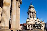 Theatre with Franzosisch (French) Church in the background, Gendarmenmarkt, Berlin, Germany, Europe