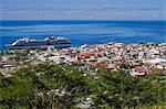 View of Roseau from Morne Bruce, Dominica,Windward Islands, West Indies, Caribbean, Central America