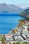 Queenstown and Lake Wakatipu, Queenstown, Otago, South Island, New Zealand, Pacific