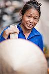 Market trader, Hanoi, Vietnam, Indochina, Southeast Asia, Asia