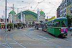 City center trams, Basel, Switzerland, Europe