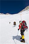 Climbing expedition on Mount McKinley, 6194m, Denali National Park, Alaska, United States of America, North America