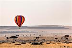 Dawn hot air balloon ride, Masai Mara National Reserve, Kenya, East Africa, Africa