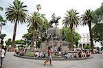 Plaza 9 Julio, the main square in Salta city, Argentina, South America