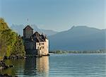 The Castle of Chillon, on Lake Geneva, Montreux, Canton Vaud, Switzerland, Europe