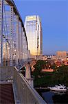 Pinnacle Tower and Shelby Pedestrian Bridge, Nashville, Tennessee, United States of America, North America