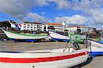 Fishing boats in harbour, Ponta Delgada Port, Sao Miguel Island, Azores, Portugal, Atlantic, Europe