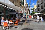 Cafe on Calle Leon Castillo, Arrecife, Lanzarote Island, Canary Islands, Spain, Europe