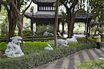 Chinese Zodiac statues in Kowloon Walled City, Kowloon, Hong Kong, China, Asia