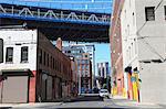 Manhattan and Brooklyn Bridges, DUMBO, Brooklyn, New York City, United States of America, North America