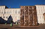 Arnaldo Pomodoro sculptures at The Royal Palace (Palazzo Reale), Turin, Piedmont, Italy, Europe