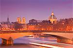 The city of Paris at dusk, Paris, France, Europe